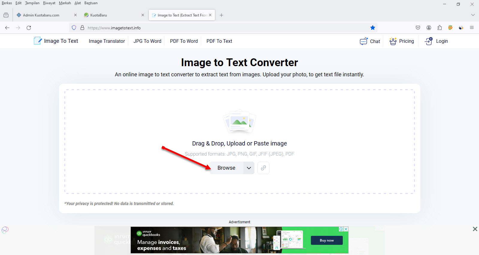 Cara Merubah Gambar Menjadi Text Dengan Aplikasi Online