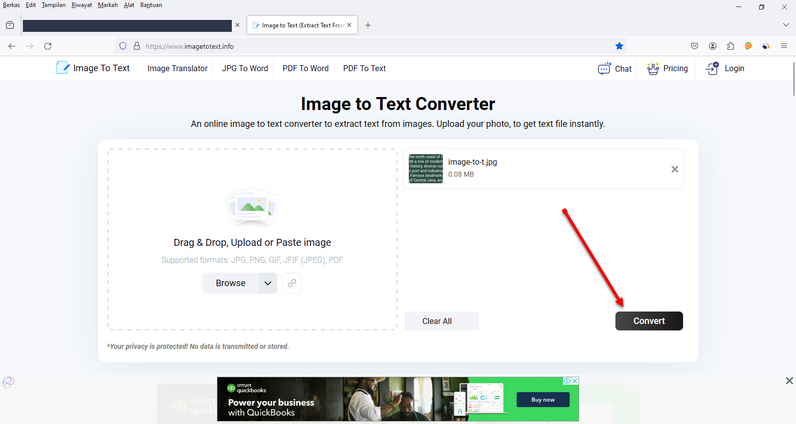 Cara Merubah Gambar Menjadi Text Dengan Aplikasi Online