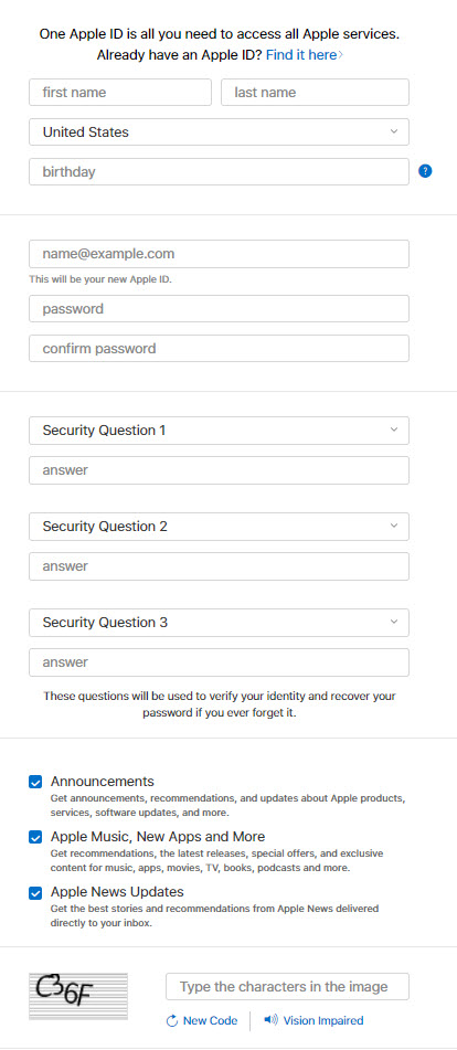 Cara Membuat ID Apple Baru