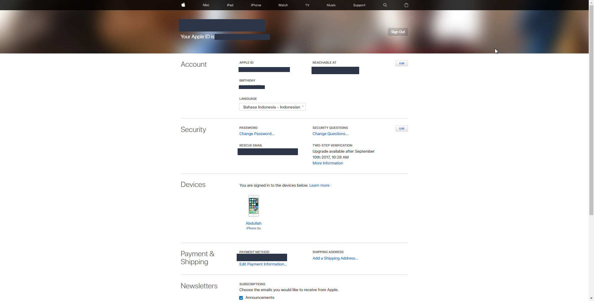 Cara Membuat ID Apple Baru