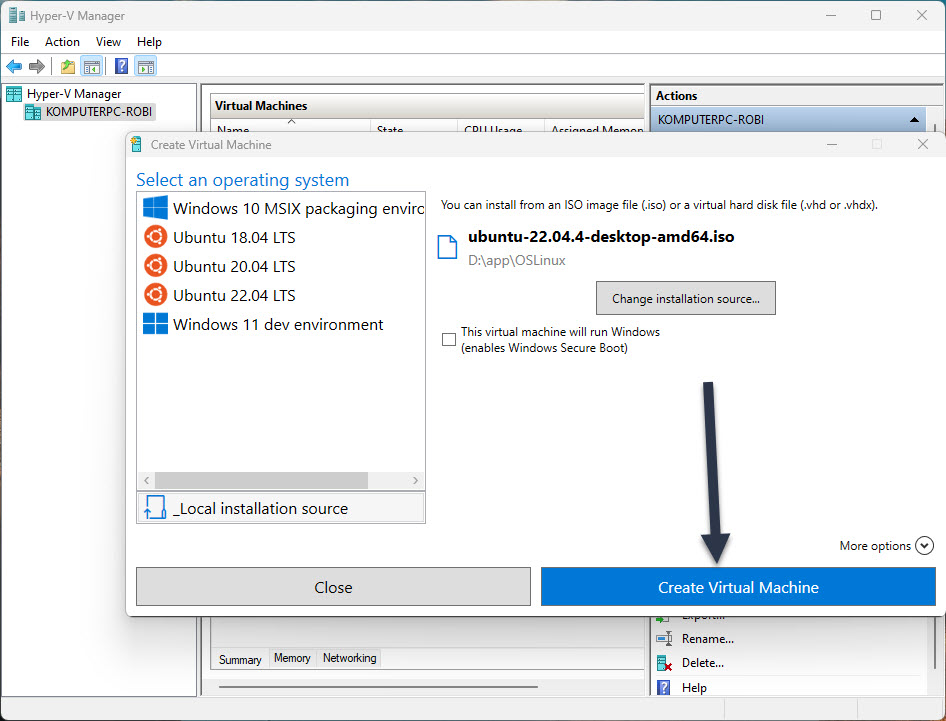Cara Install Ubuntu 22.04 Di Mesin Virtual Hyper-V