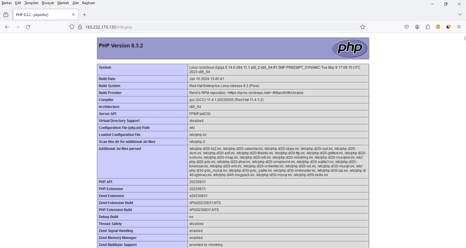 Cara Menginstall Wordpress Di Rockylinux 9 Dengan Apache PHP MySQL