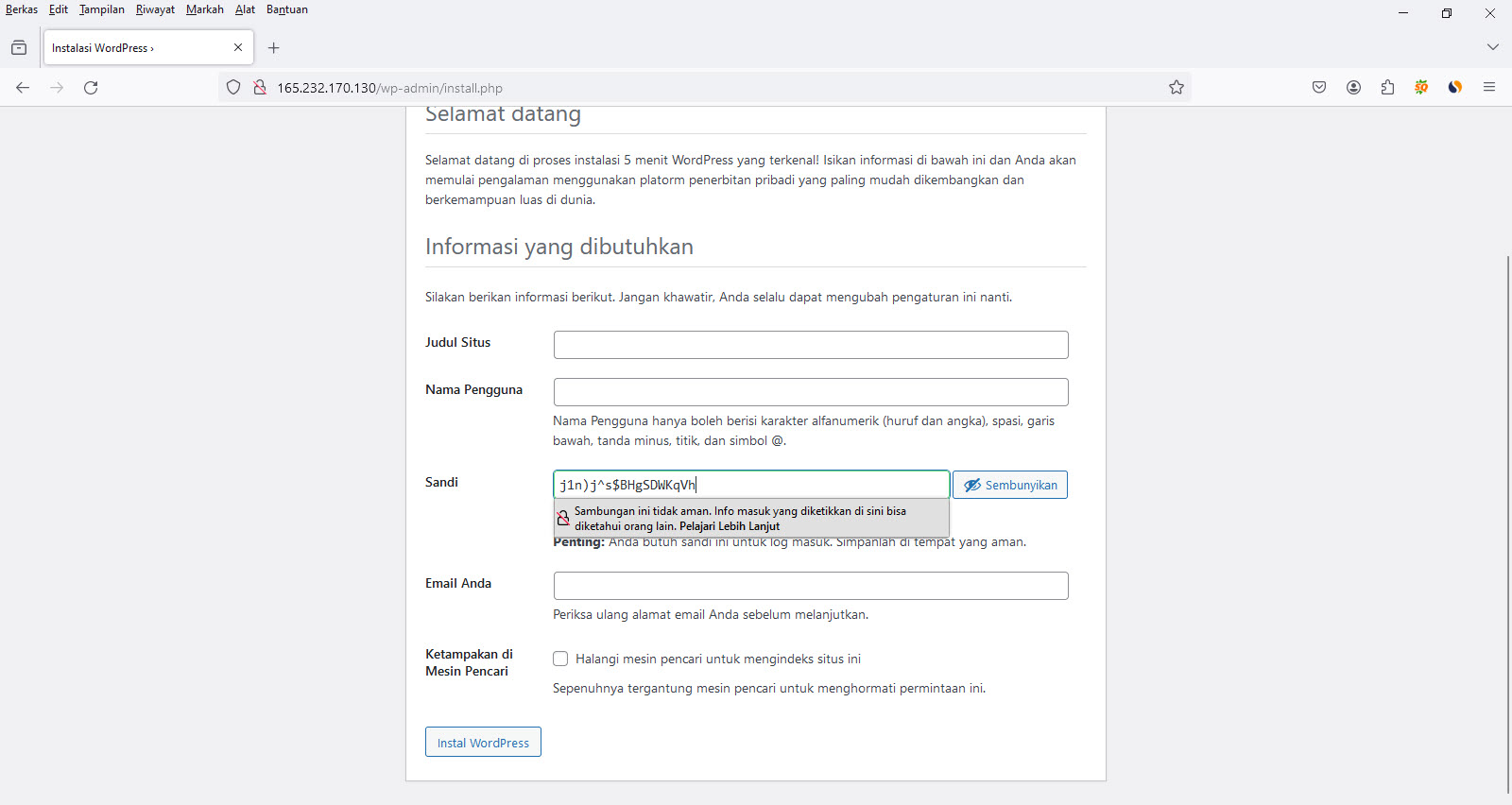 Cara Menginstall Wordpress Di Rockylinux 9 Dengan Apache PHP MySQL