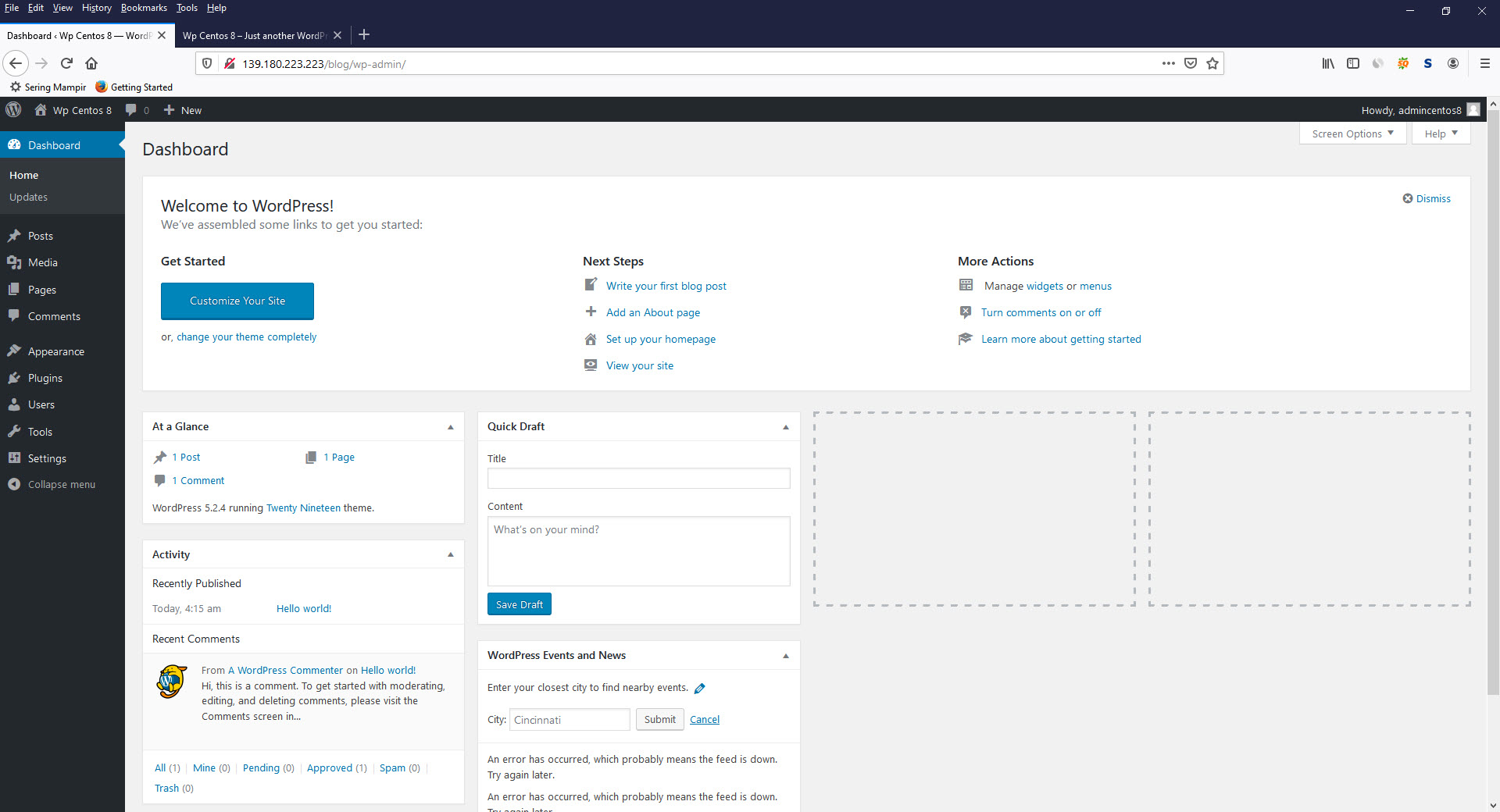 How To Install Wordpress With Apache On Centos 8